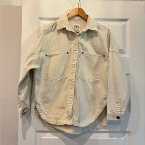 Zara Off-White Denim Shirt